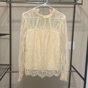 Long Sleeve Lace Blouse